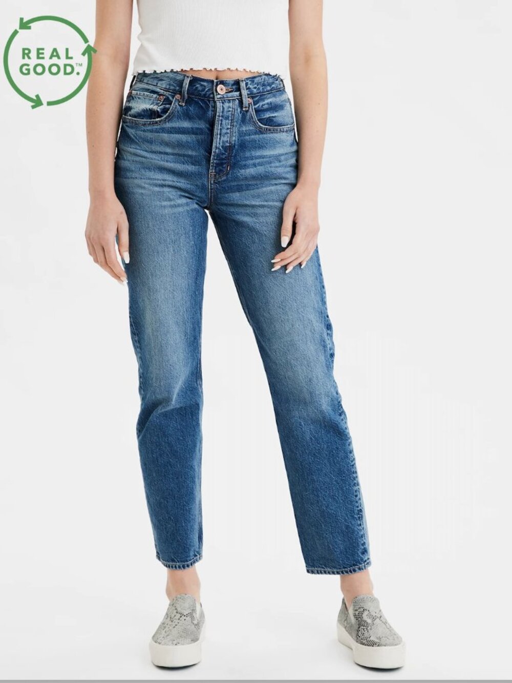 AMERICAN EAGLE 90'S BOYFRIEND JEANS MEDIUM WASH SIZE 2